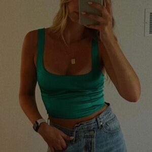 Zara Teal Crop Top